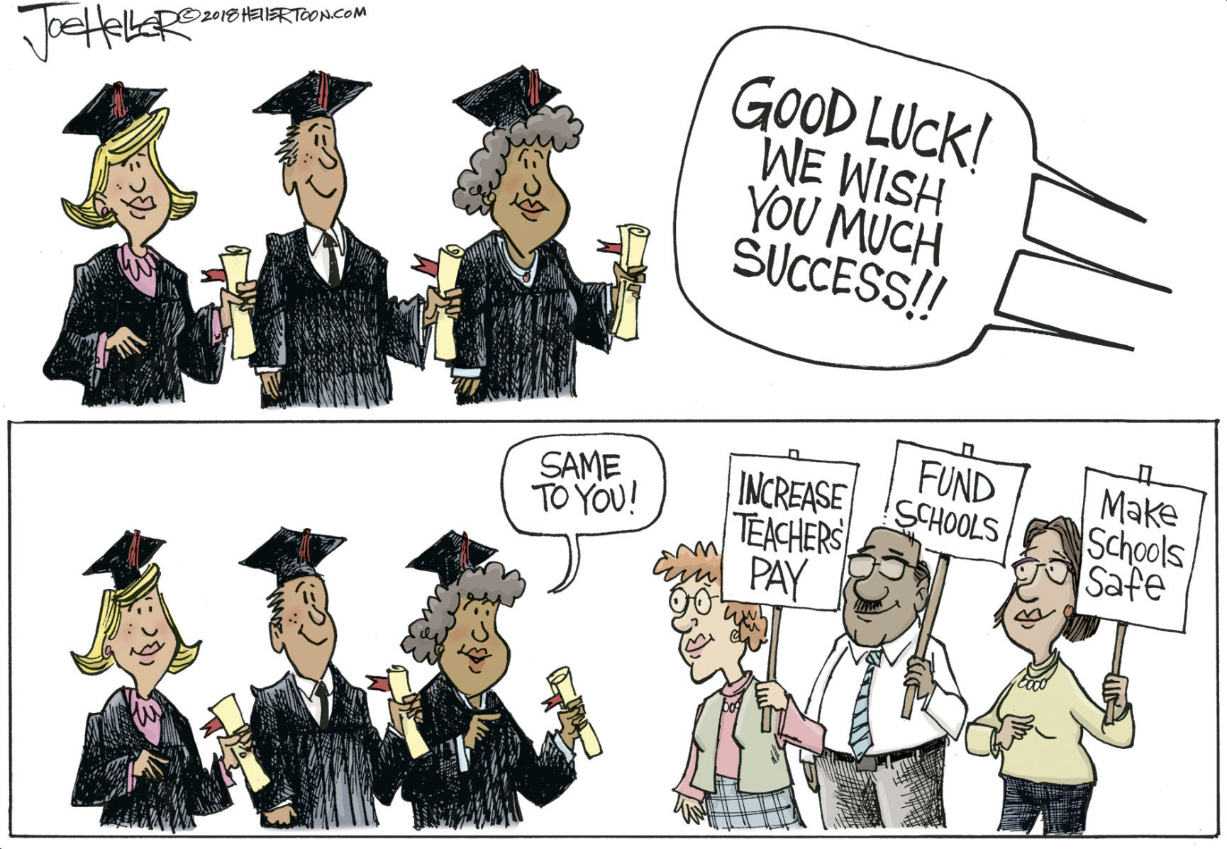 Grads Teachers by Joe Heller
